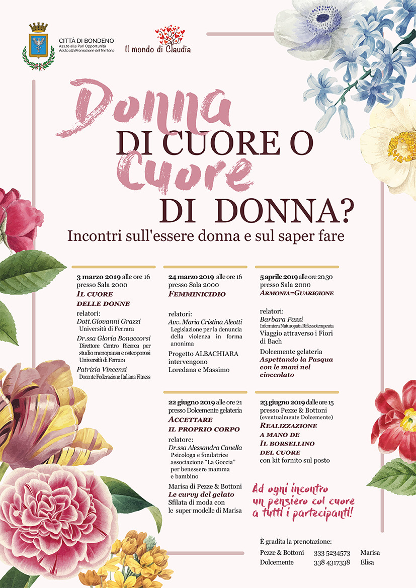 locandina ciclo incontri cuore di donna 3marzo 2019
