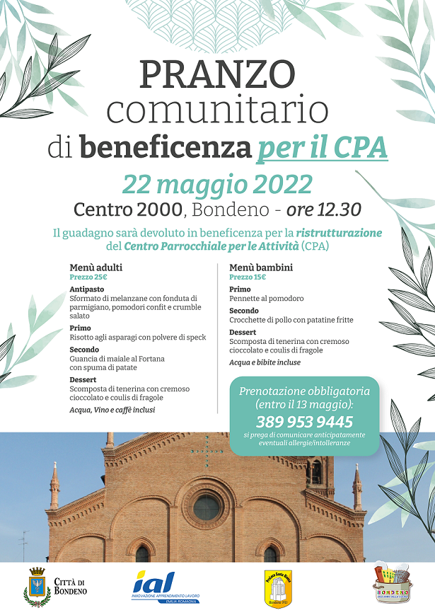 Locandina pranzo comunitario 2022